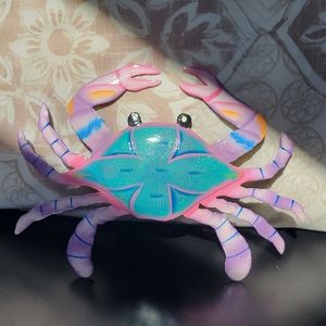 Purple Metal Maryland Crab Wall Accent Decor